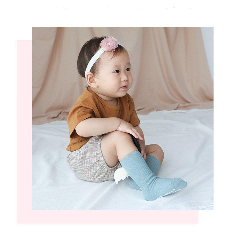 MIHAN1 Vớ Cotton Mềm Cổ Cao Qua Gối Thời Trang Hè Thu Cho Bé