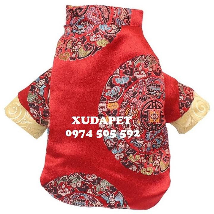 ÁO TẾT GẤM LỤA ĐỎ PHONG CÁCH TRUNG HOA XUDAPET – AGT7701