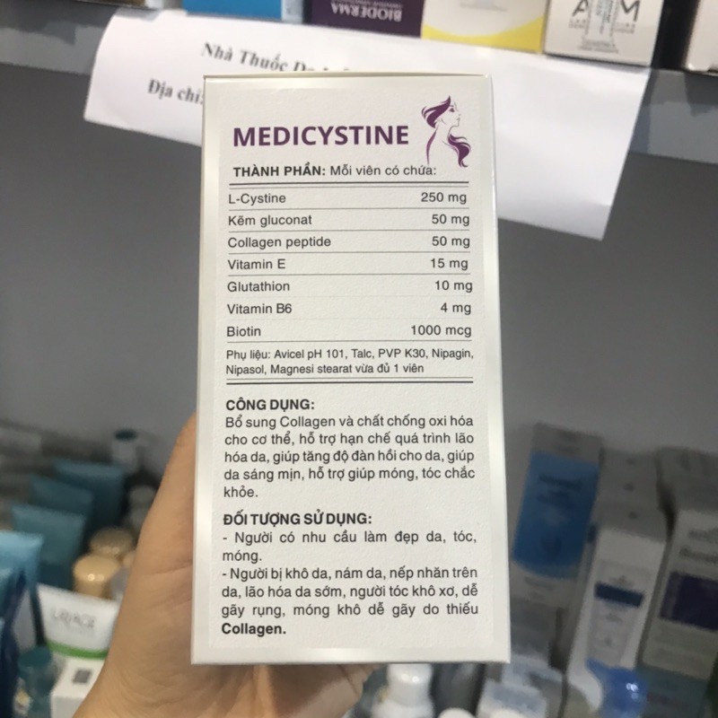 Medicystine Sản phẩm hỗ trợ làm đẹp da, móng, tóc