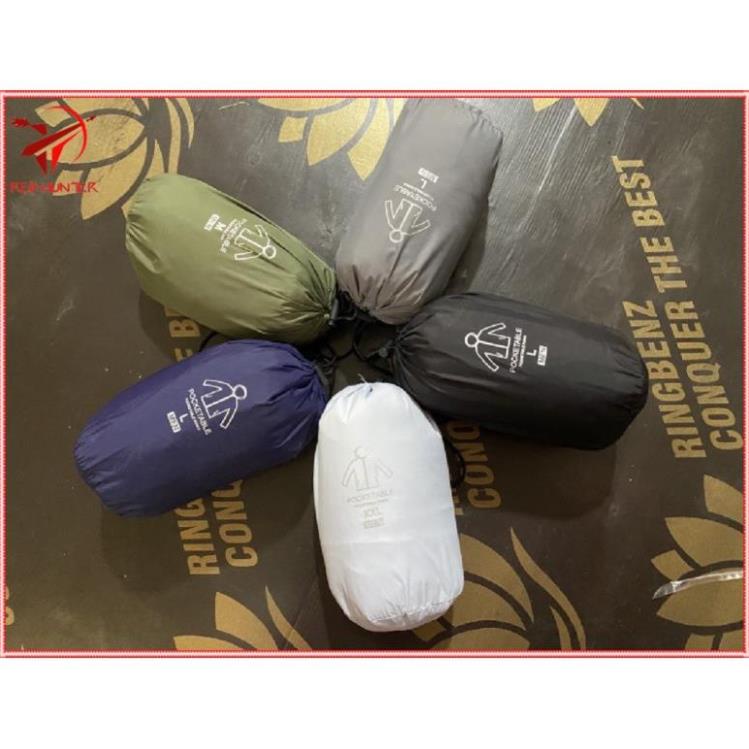 Áo khoác gió nam nữ 2 lớp, mặt trong lót lưới, có túi đựng áo, chống nước tuyệt đối, chống nắng, bụi bẩn