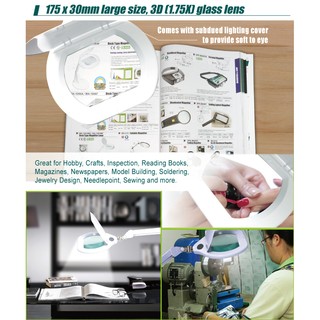 Kính lúp đèn kẹp bàn Pro'skit MA-1219F