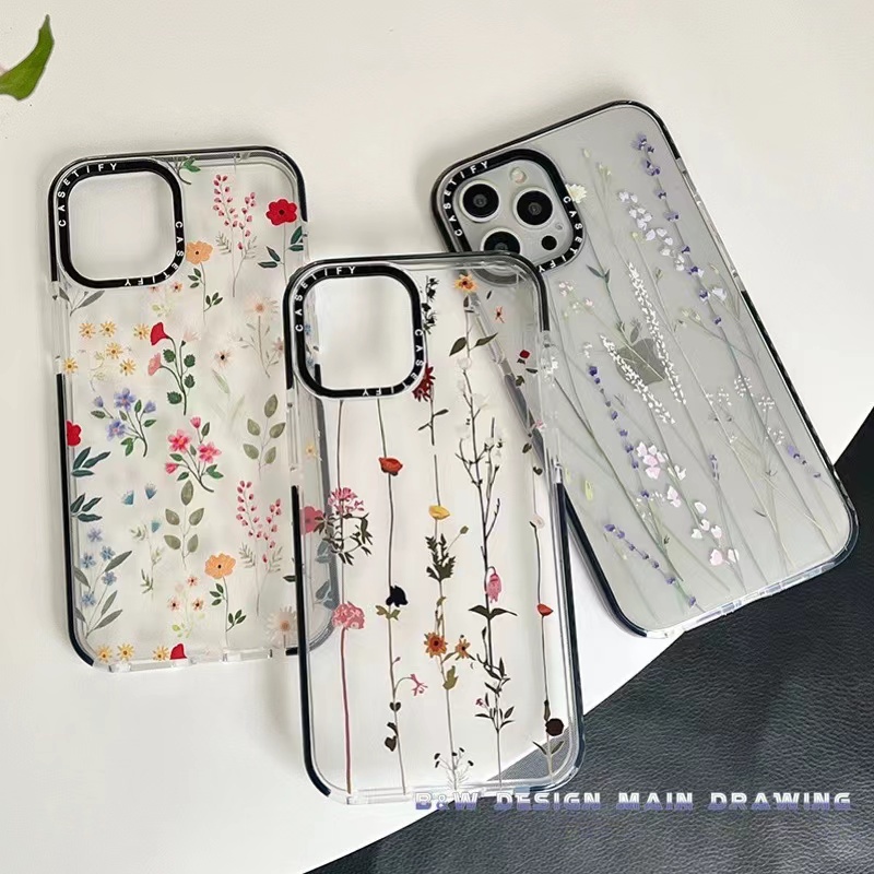 Ốp Điện Thoại Mềm Trong Suốt Chống Sốc Họa Tiết Hoa Đơn Giản Cho iPhone 13 12 11 Pro MAX 7Plus 8Plus X XS MAX XR