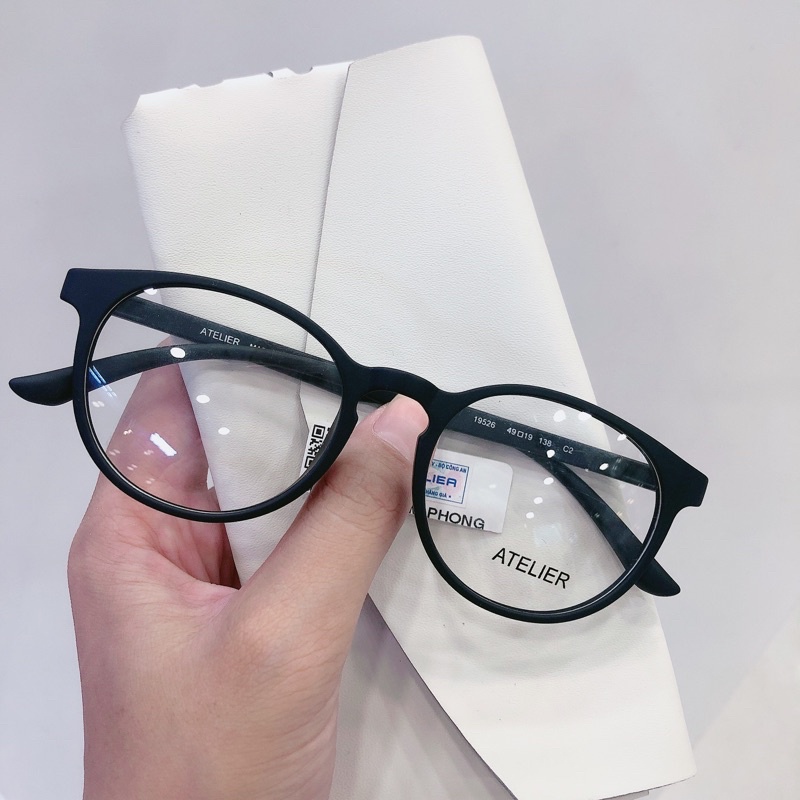Gọng Nhựa Dẻo Tròn Đen Nhám Hàn Quốc Hàng Công Ty Kadenza