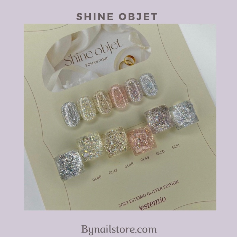 [Estemio] Sơn gel nhũ cao cấp Hàn Quốc tách lẻ collection Shine objet (1pcs)