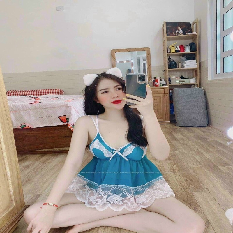 [Mã FAMARAL2 giảm 10K đơn 50K] Đồ Ngủ Sexy Nữ-Đồ Ngủ 2 dây có mút ngực chất voan cực mát (video+ảnh thật)