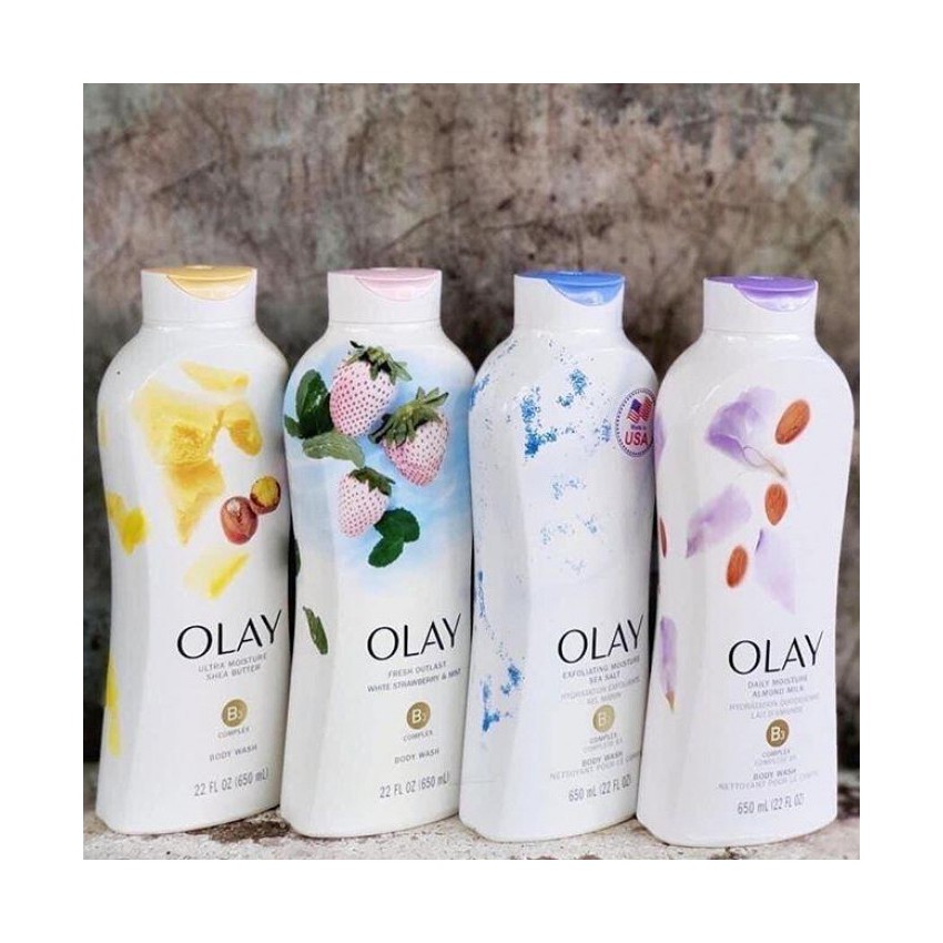 (Mẫu mới 2020) Sữa Tắm Dưỡng Trắng Da Olay Mỹ 650ml