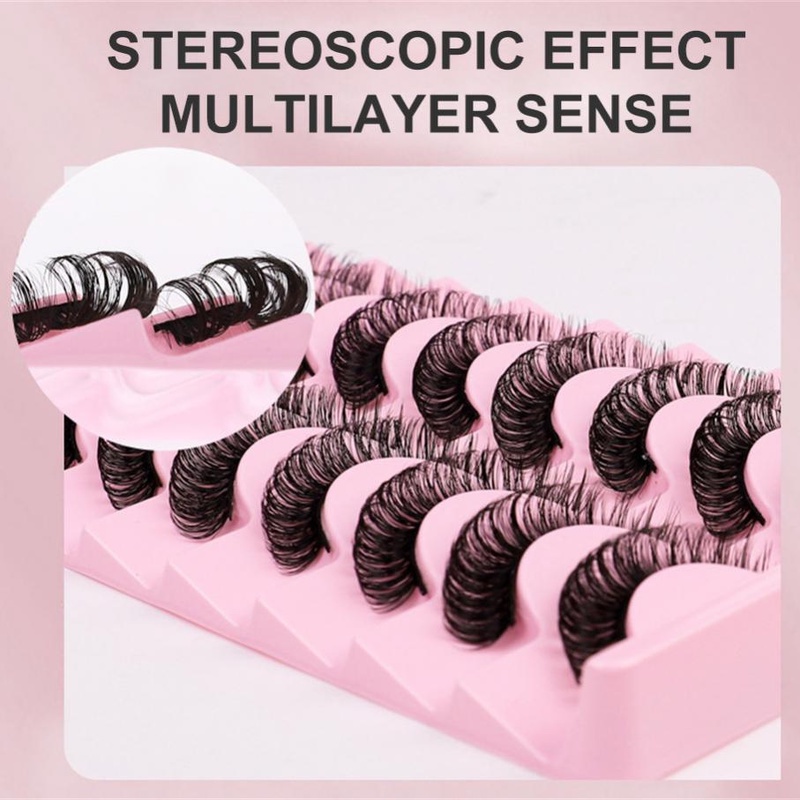 Set 10 Cặp Lông Mi Giả 3D Trang Điểm Tự Nhiên