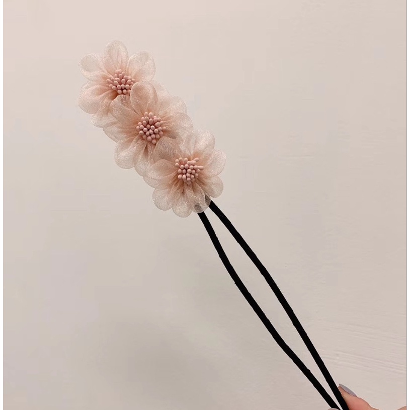 Dây tạo kiểu tóc hoa lấp lánh sang chảnh Mẫu mới mẫu 8 (3 hoa )