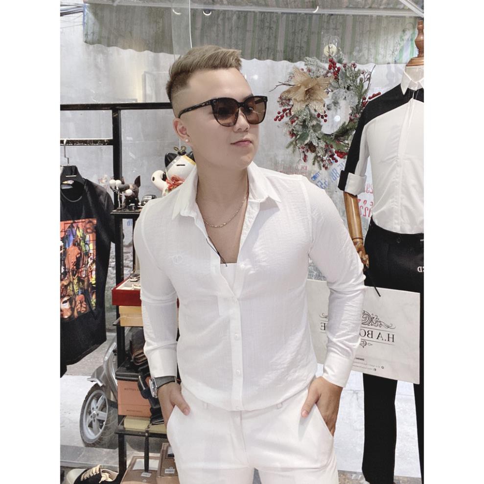 Áo sơ mi nam dài tay chất đũi siêu mát 3 màu dáng hàn quốc linen xước MS-02 | BigBuy360 - bigbuy360.vn