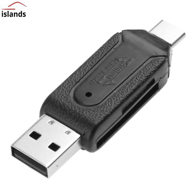 Đầu Đọc Thẻ Nhớ Tốc Độ Cao 480mbps Otg Usb2.0 Type-C Usb 3.1