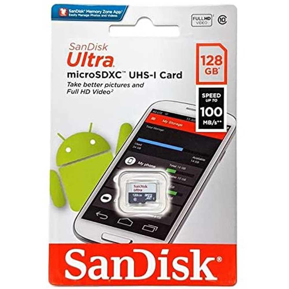 Thẻ nhớ MicroSDXC SanDisk Ultra 32GB / 64GB / 128GB 667x 100MB/s - New Model (Xám)