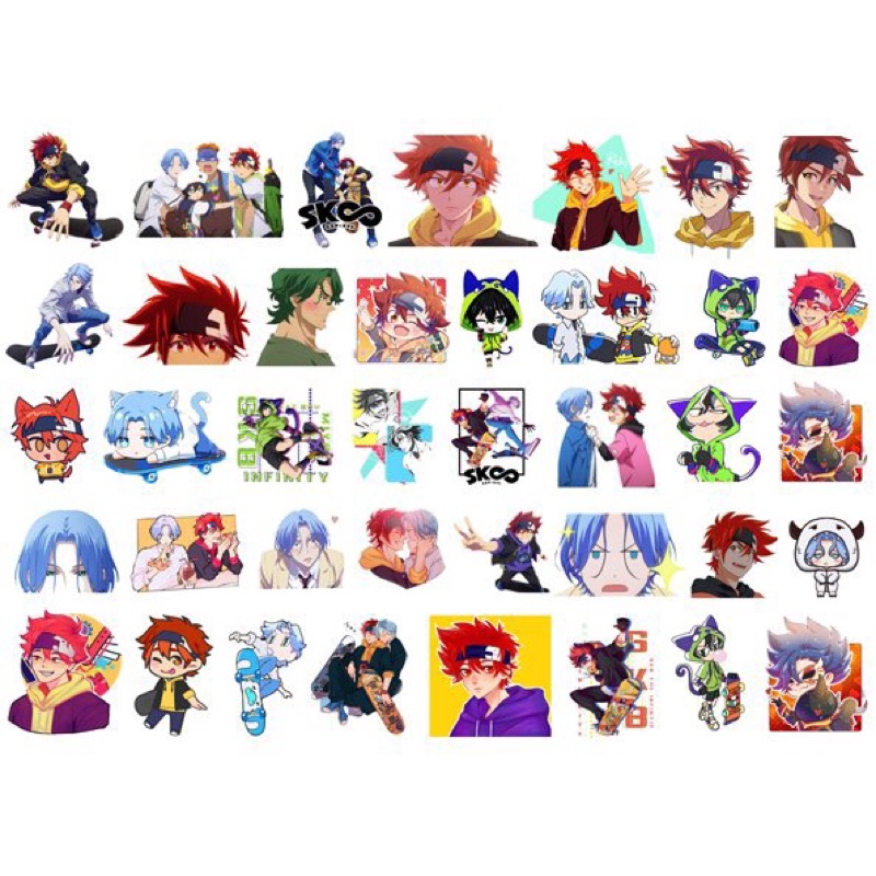 Sticker anime SK8 vô cực Inffinity 30-60 cái /hình dán SK8 vô cực