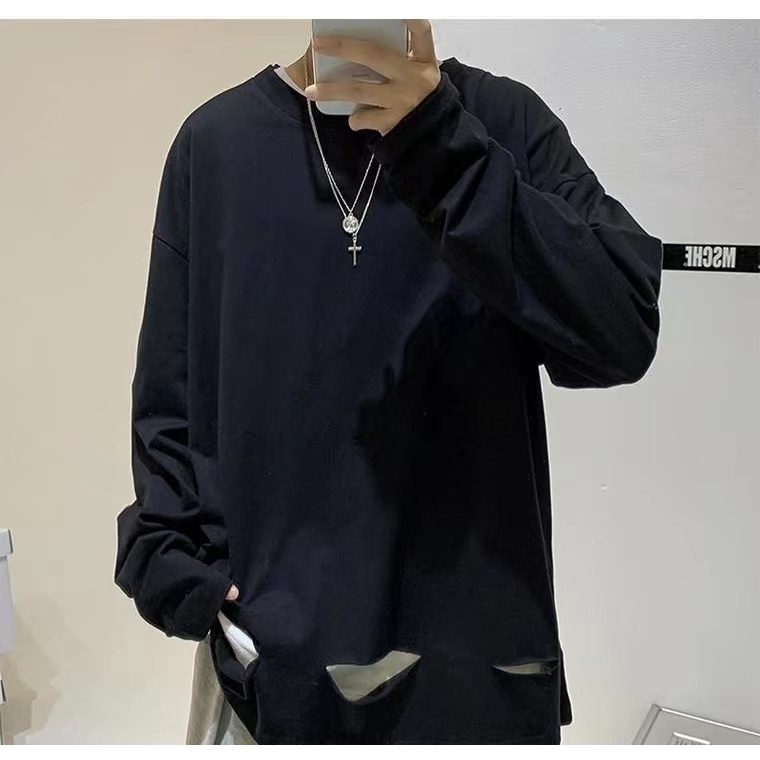 Áo Thun Nam Dài Tay Cổ Tròn Thời Trang Hàn (M-5Xl) | BigBuy360 - bigbuy360.vn