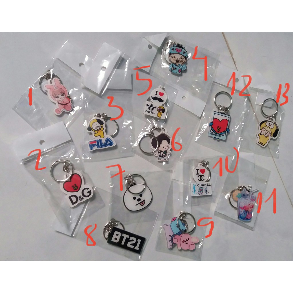 MÓC KHÓA CUTE BT21 BTS
