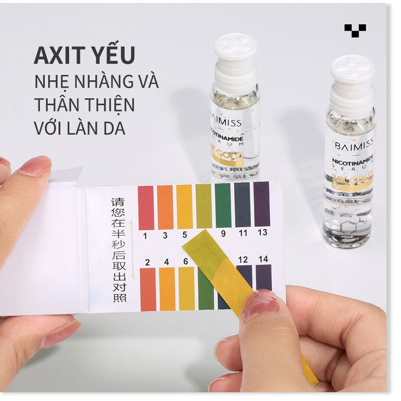 Set 10 Lọ Tinh Chất Dưỡng Da Mặt BAIMISS Vàng 24K Cấp Nước Làm Sáng Tái Sinh Làn Da 10ml