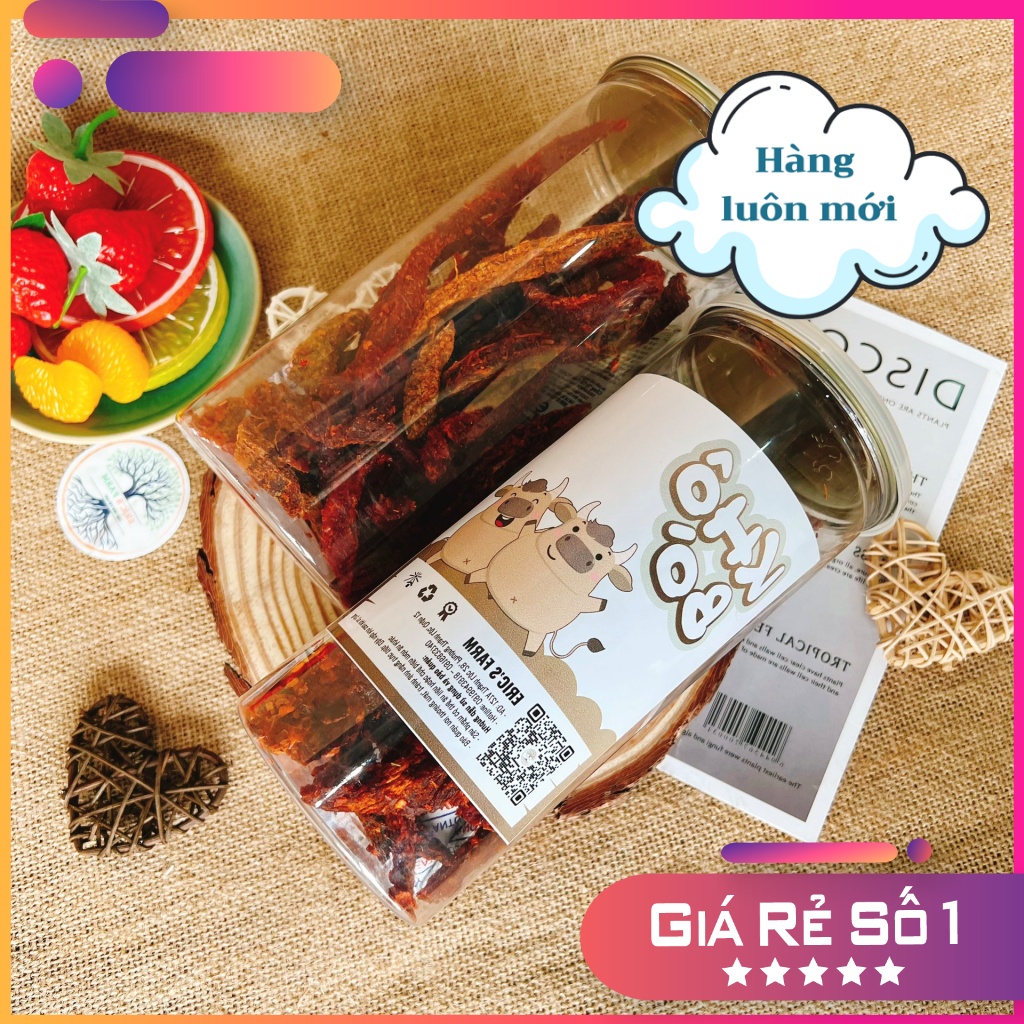 Khô bò que Hồng Ngự 300g, Bò thật 100%, thơm ngon, thấm vị, ăn vặt Eric's Food giá rẻ