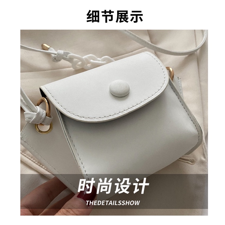 Túi Đeo Chéo Mini Hình Vuông Màu Trơn Phong Cách Thời Trang Mới 2022