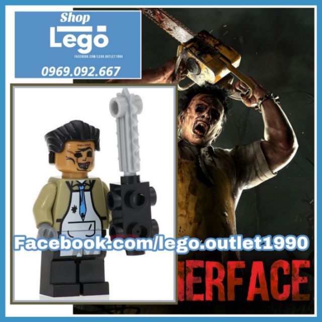 Xếp hình sát nhân LeatherFace cơn ác mộng nước Mỹ Lego Minifigures Kopf KF322