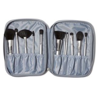 Bộ cọ gồm BAG và 11 cây E.L.F Studio 11 Piece Silver Brush Collections