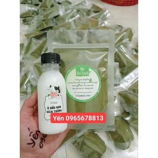 combo gồm 1 gói bột trà xanh + 1 chai ủ trắng sữa non + tặng que đắp