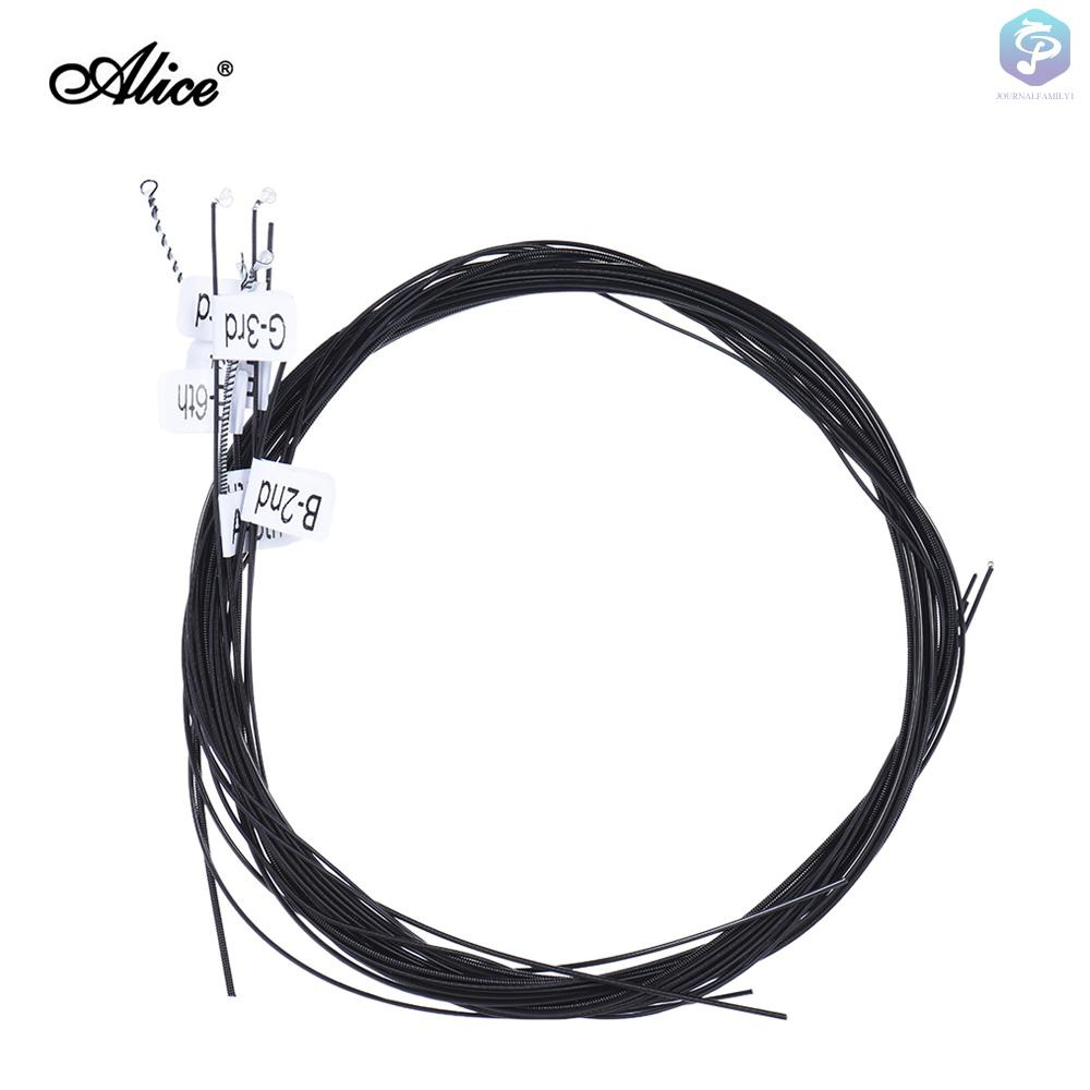 Bộ 6 Dây Đàn Guitar Alice Ac136Bk-N (. 028-.043) Normal Một Dây Bằng Nylon Màu Đen