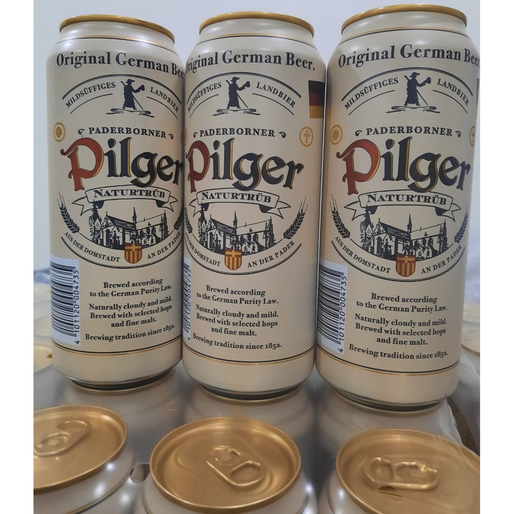 Bia Pilger Paderboner 5% thùng 24 lon-500ml-nhập khẩu Đức