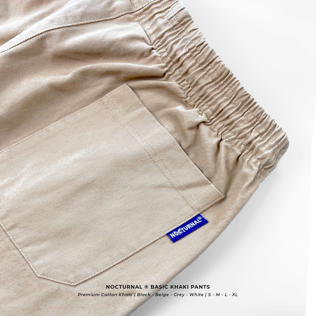 Quần Kaki Dài Ống Rộng Thêu Basic NOCTURNAL Nam Nữ Unisex Local Brand