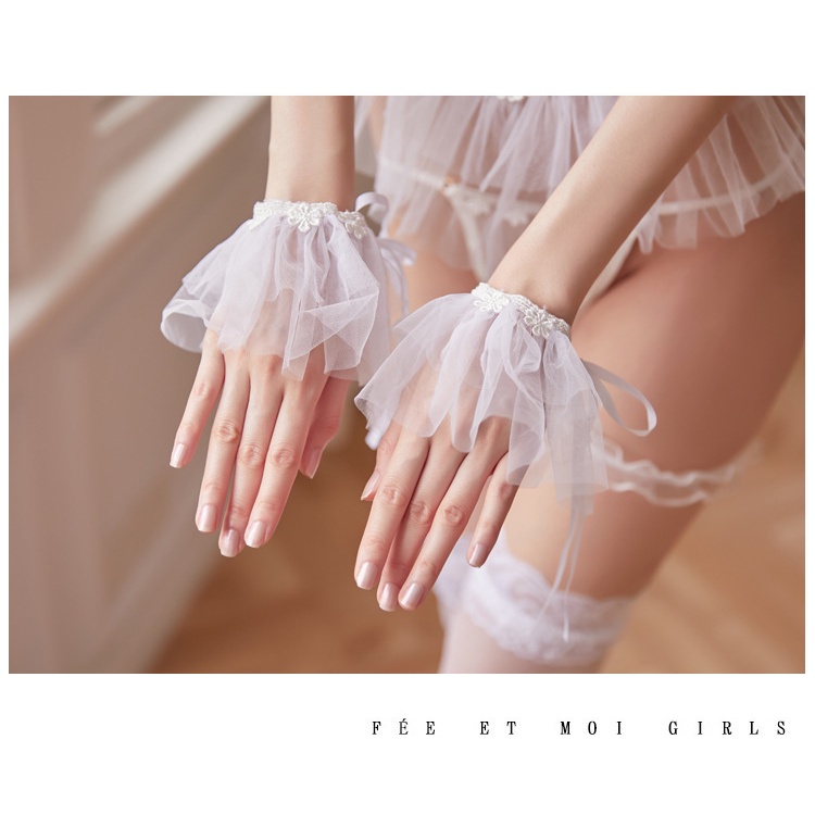 Cosplay cô dâu sexy phong cách set đồ lót ren sexy áo yếm 2 dây không gọng, Cosplay cô dâu sexy quyến rũ PinkyPoly CP25 | BigBuy360 - bigbuy360.vn