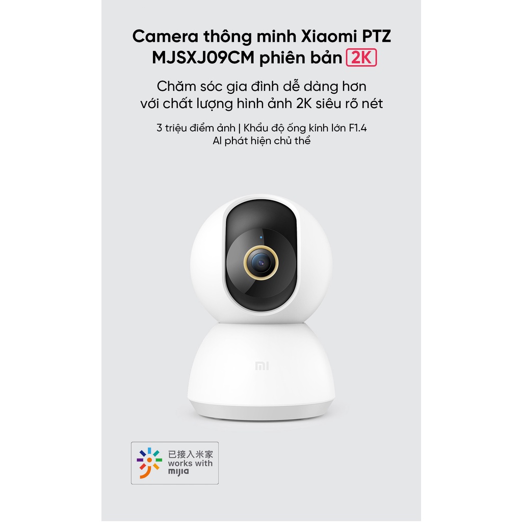 [Mã 159ELSALE hoàn 7% xu đơn 300K] Camera IP Xiaomi PRO 2K MJSXJ09CM - Bản quốc tế DGW