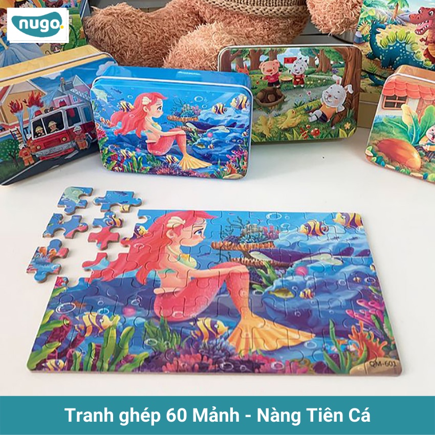 COMBO 3 Bộ Tranh Ghép Hình Bằng Gỗ 60 Mảnh Cho bé 3-10 Tuổi (Chat để yêu cầu chọn mẫu)