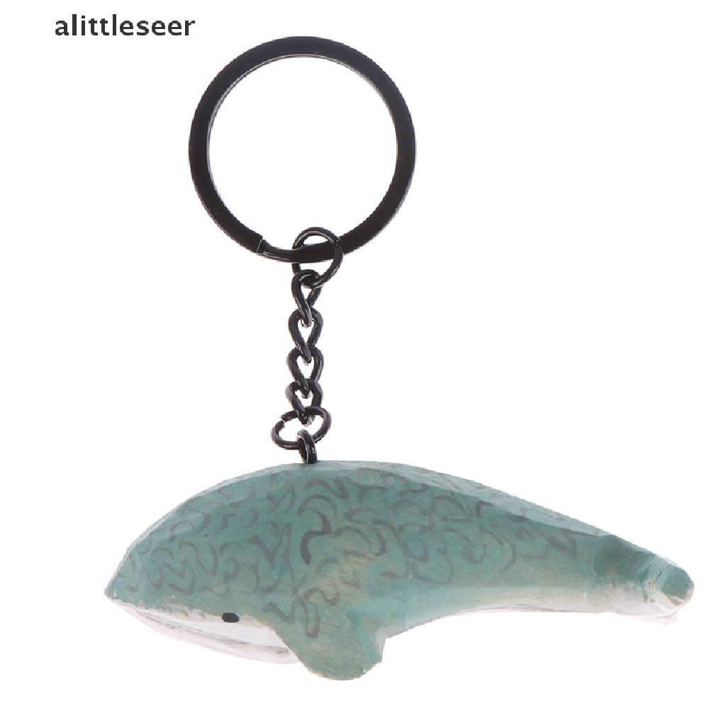 1 Móc Khóa Hình Cá Voi Chạm Khắc Dễ Thương