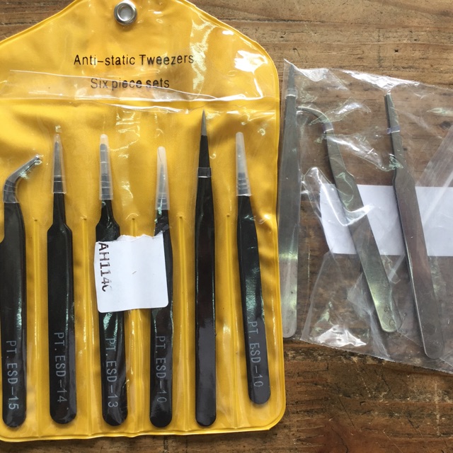 Bộ 6 nhíp  bằng thép không rỉ,tặng 3 nhíp inox