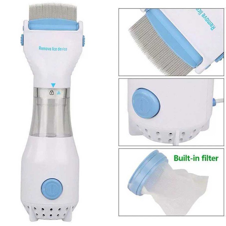 Lược Máy Chải Chấy Thông Minh - Lược Điện Chải Chấy Và Trứng Tặng Kèm 3 Miếng Lọc