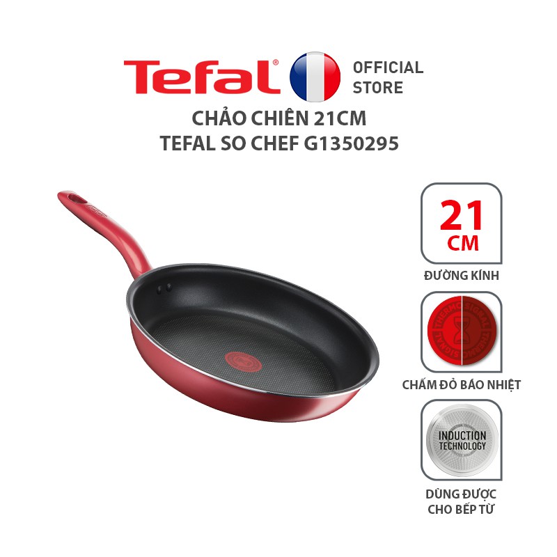 [Mã LIFEHL25 giảm 10% đơn 350K] Combo Tefal So Chef Chảo chiên 21cm &amp; Nồi 22cm &amp; Chảo chiên sâu lòng 24cm