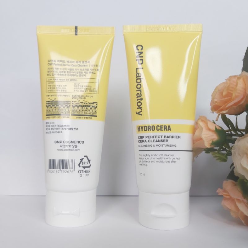 Tuýp Sữa Rửa Mặt Dịu Nhẹ Dưỡng Ẩm Da CNP Laboratory Perfect Barrier Cera Cleaser Foam 60ml