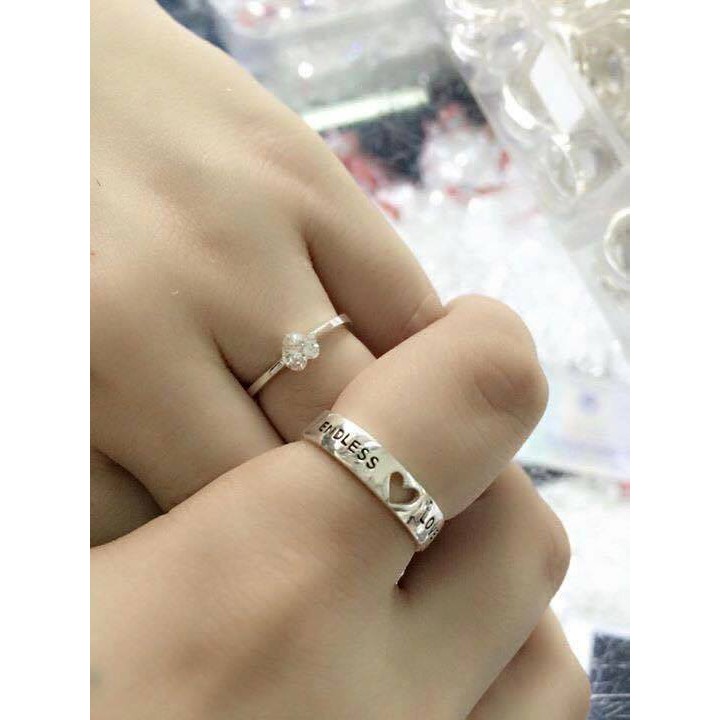 Cặp nhẫn bạc đôi độc đáo - MDJ