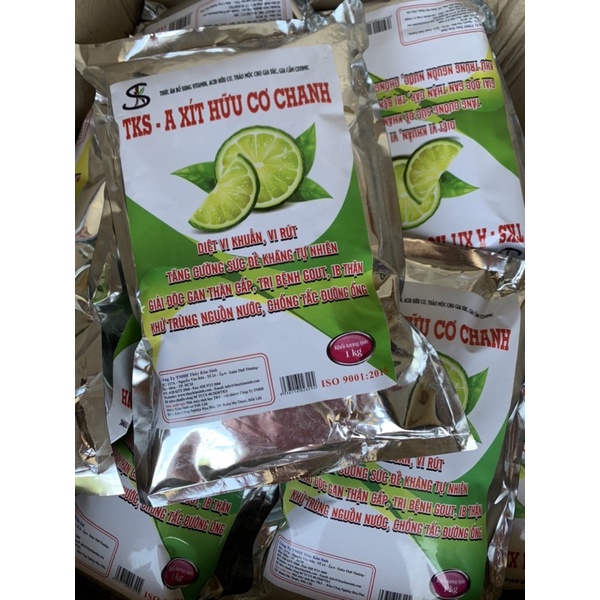 1kg TKS A Xít Hữu Cơ Chanh - thức ăn bổ sung vitamin, acid hữu cơ, thảo mộc cho gia súc, gia cầm