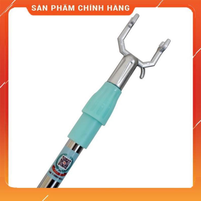 CHÍNH HÃNG -  Cây phơi quần áo bằng inox kéo dài 1,5M Cây gậy lấy đồ trên cao có thể kéo dài xếp gọn