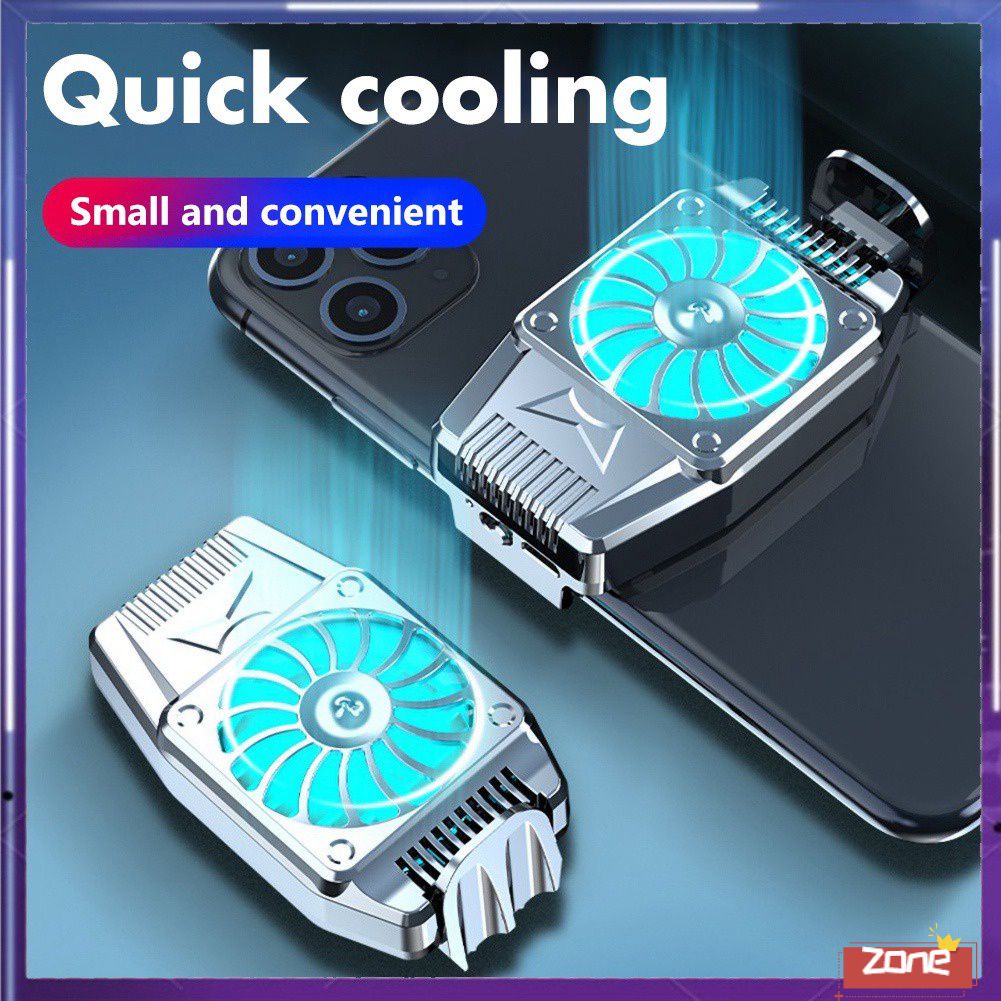 ✨Có Sẵn✨F02 Điện Thoại Di Động Tản Nhiệt Lưng Clip Bán Dẫn Làm Mát Không Khí Làm Mát Quạt Nhỏ Cho Iphone 12 13 Android Điện Thoại Tản Nhiệt