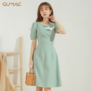 Đầm tay phồng đính hoa DA626 GUMAC