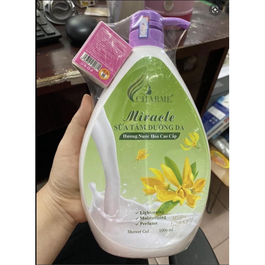 Sữa tắm dưỡng trắng da Miracle 1000ml - Hương Ngọc Lan Tây