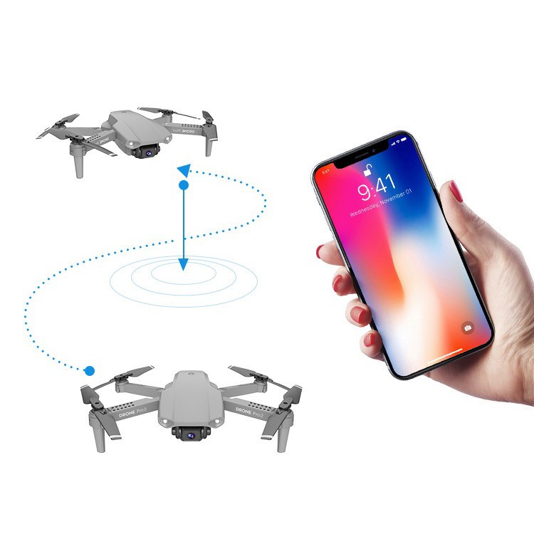 Flycam E99 Pro 2 Thế Hệ Mới 2020, Camera 4K/0.3MP, Góc Quay Rộng, Gấp Gọn Thông ...