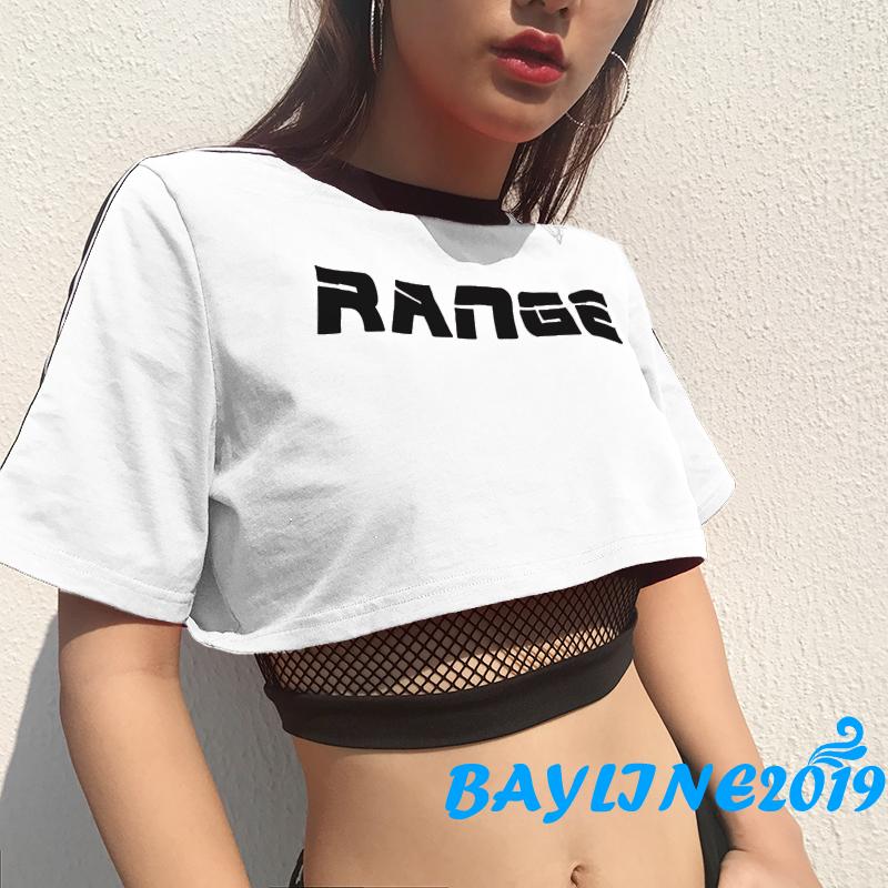 Áo Thun Tay Ngắn In Chữ Trẻ Trung Cho Nữ