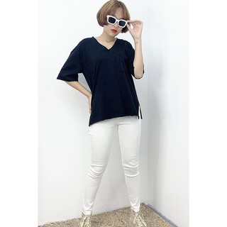 Áo thun ngắn tay cổ tim túi ngực - 92Wear