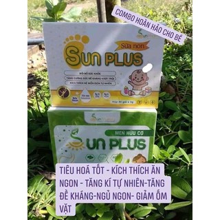 Combo 1 men hữu cơ và 2 sữa non sunplus