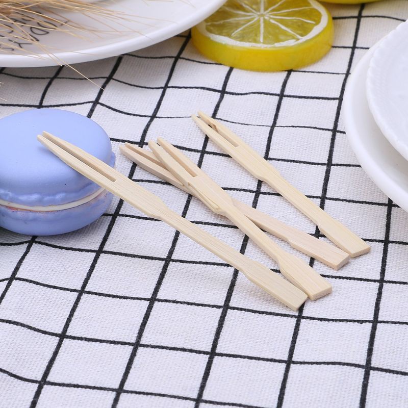 Bộ 100 nĩa tre ăn trái cây chất liệu gỗ