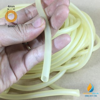 Ống dẫn silicon vàng đục chịu hóa chất kích thước 4mmx6mm dài 3m