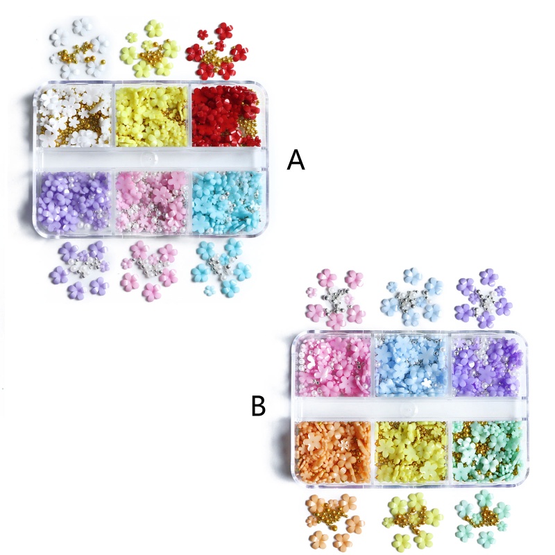 Sa Hộp Hạt Ngọc Trai 3D Đính Móng Nghệ Thuật