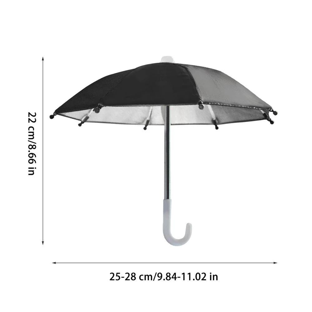 Dù che nắng tự động bằng polyester mini gắn giá đỡ điện thoại trang trí xe đạp/mô tô nhiều màu lựa chọn