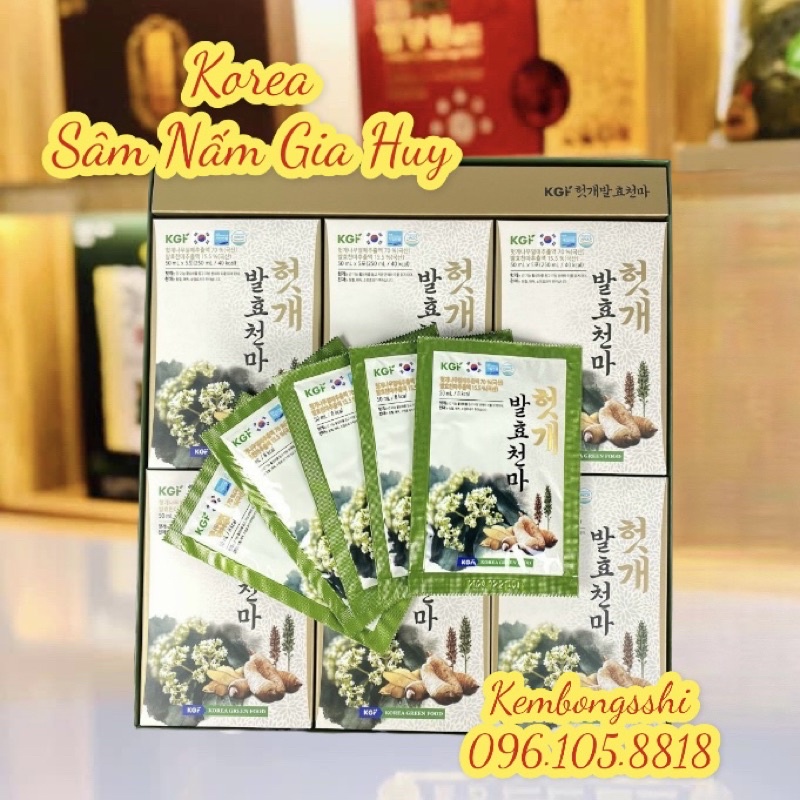 [HÀNG MỚI VỀ] Nước Bổ Gan, Mát Gan Thiên Ma Lên Men KGF Hàn Quốc, Hộp Vuông 30 Gói x 50ml